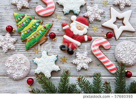 Christmas decoration with cookies 57693393