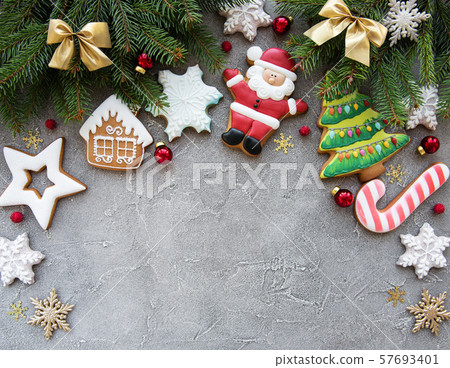 Christmas decoration with cookies 57693401