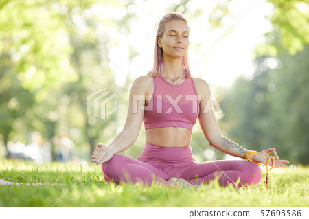 Woman enjoying her training Woman enjoying her training 57693586