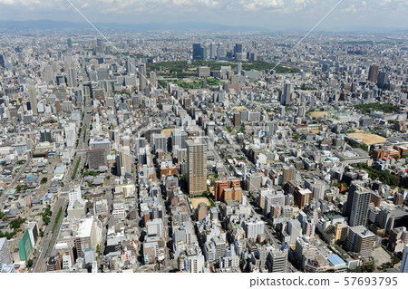 Aerial view of Osaka city Aerial view of Osaka city 57693795