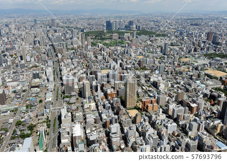 Aerial view of Osaka city Aerial view of Osaka city 57693796
