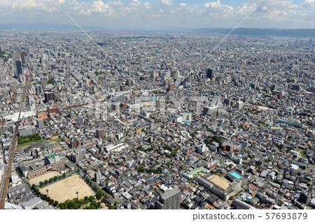 Aerial view of Osaka city 57693879