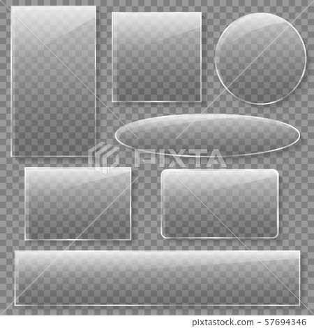 Glass plates set, square, rectangle 57694346
