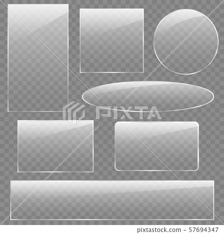 Glass plates set, square, rectangle Glass plates set, square, rectangle 57694347
