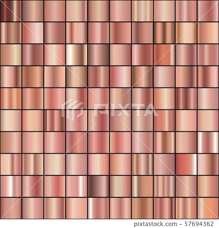Set of Realistic rose gold gradients. Set of Realistic rose gold gradients. 57694362
