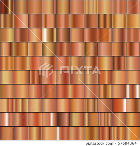 Set of Realistic bronze gradients. Set of Realistic bronze gradients. 57694364