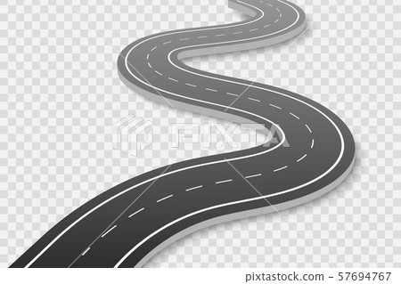 Winding Road on a transparent Backgroundte 57694767