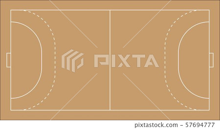 illustration of a handball field illustration of a handball field 57694777