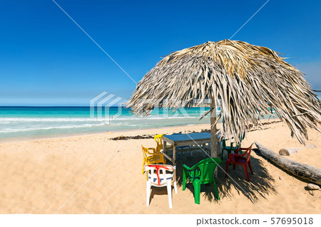 Playa Macao at sunny day, sandy beach and ocean Playa Macao at sunny day, sandy beach and ocean 57695018