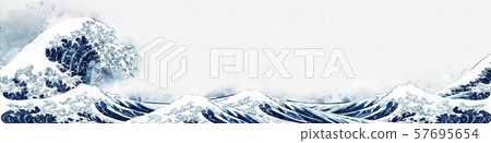 神奈川離海岸,水彩長版 神奈川離海岸,水彩長版 57695654