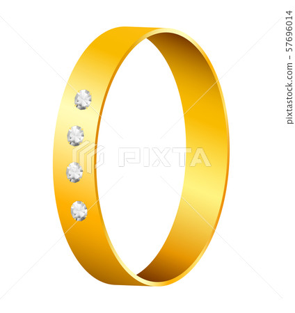Gold ring with diamonds. 57696014