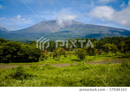 Mt. Asama in the summer 57696163