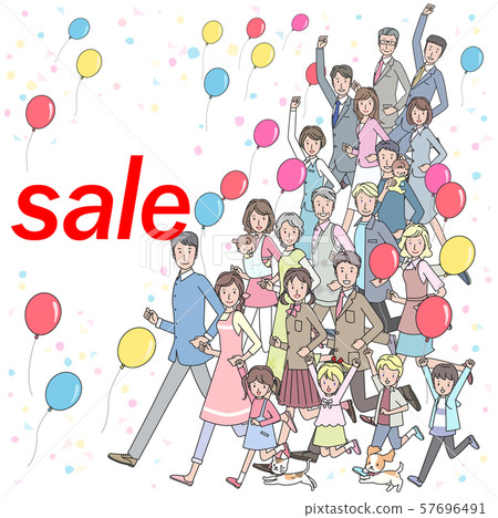 Lots of people on sale 57696491