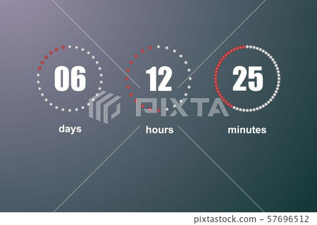 Countdown vector template digital clock 57696512