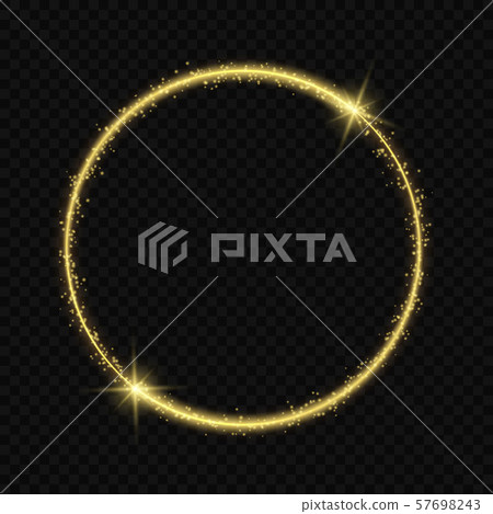 circle frame with Vector light effect. 57698243