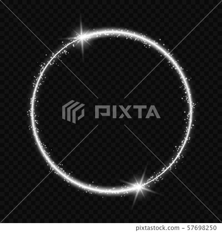 circle frame with Vector light effect. 57698250