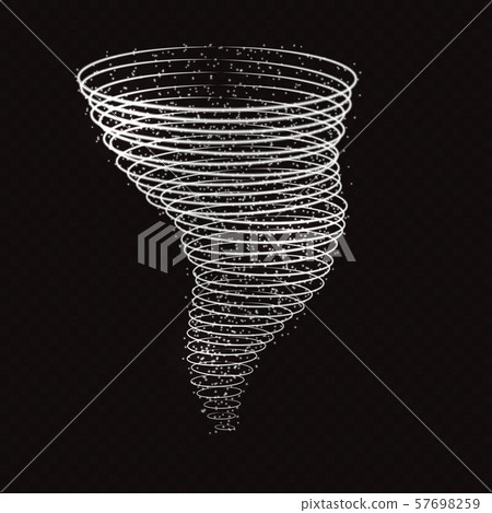 Light hurricane effect. Vector glowing tornado Light hurricane effect. Vector glowing tornado 57698259
