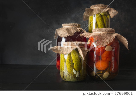 Canned fruits and vegetables,plum,cucumber,tomato. Canned fruits and vegetables,plum,cucumber,tomato. 57699061