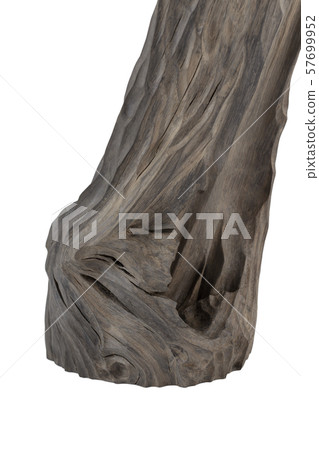 Carved sculpture of bog oak on a white background. Carved sculpture of bog oak on a white background. 57699952