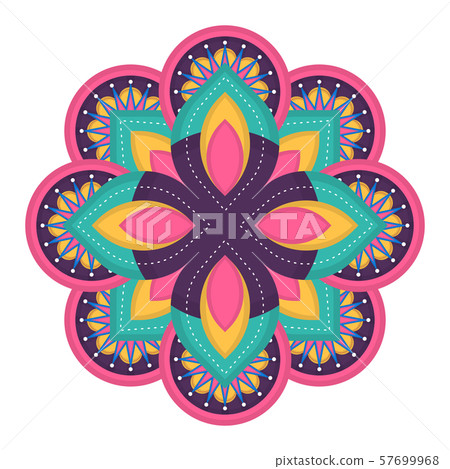 Isolated colored mandala 57699968