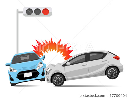 Illustration material: car, collision accident Illustration material: car, collision accident 57700404