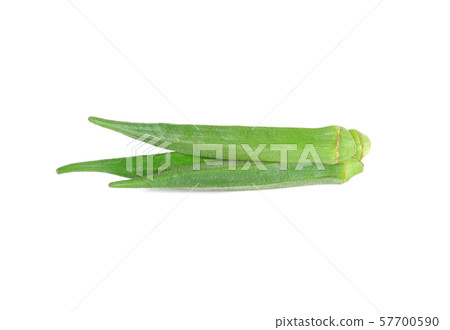 pile of fresh okra on white background pile of fresh okra on white background 57700590