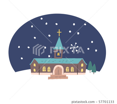 Church and snow Church and snow 57701133