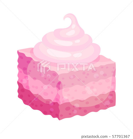 Cube-shaped cake. Vector illustration on a... - Stock Illustration ...