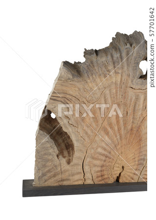 Carved sculpture of bog oak on a white background. 57701642