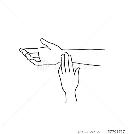 Hands working on pulse, illustration, health 57701737