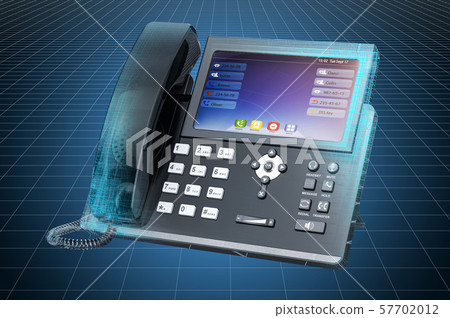 Visualization 3d cad model of IP Phone 57702012