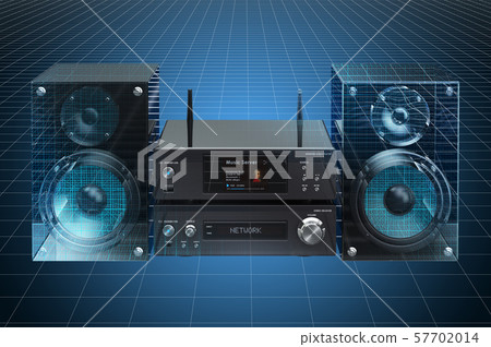 Visualization 3d cad model of Home Stereo System Visualization 3d cad model of Home Stereo System 57702014