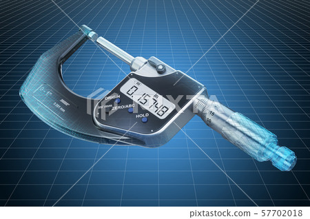 Visualization 3d cad model of digital micrometer Visualization 3d cad model of digital micrometer 57702018