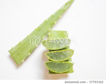 aloe vera star cactus slide Isolated on a white background 57703382