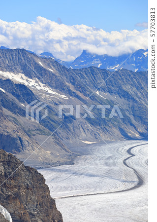 Glacier landscape from Jungfraujoch, Switzerland 57703813