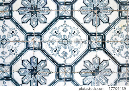 Traditional portuguese decorative tiles azulejos. 57704489