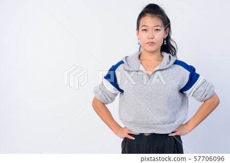 Portrait of beautiful Asian woman ready for gym 57706096