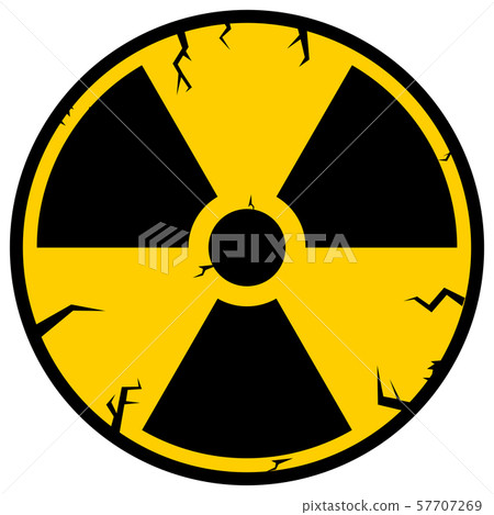 Ionizing Radiation Sign. Radioactive contamination symbol. Warning Danger Hazard 57707269