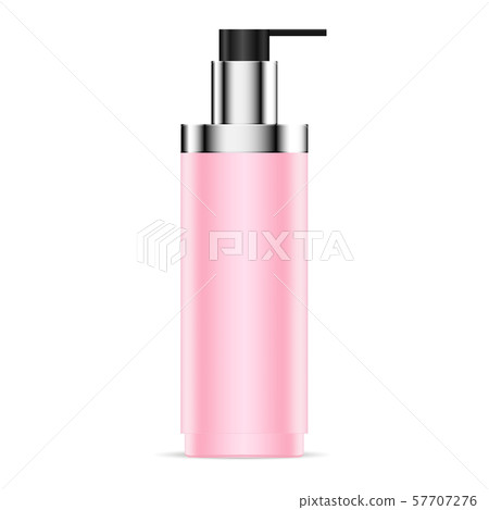 Cosmetic bottle with pump dispenser cap. Cosmetics 57707276