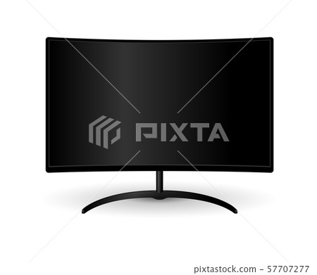 Modern monitor with wide curved screen and 4k 57707277
