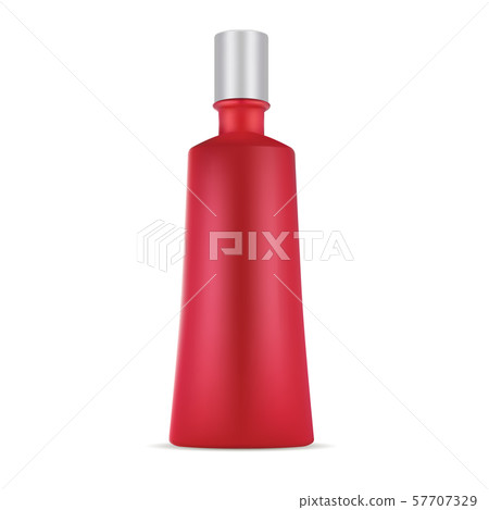 Red Cosmetic Shampoo Bottle. Vector Mockup. Red Cosmetic Shampoo Bottle. Vector Mockup. 57707329