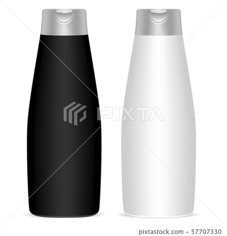 Black White Cosmetic Bottles Set. Vector Mockup Black White Cosmetic Bottles Set. Vector Mockup 57707330
