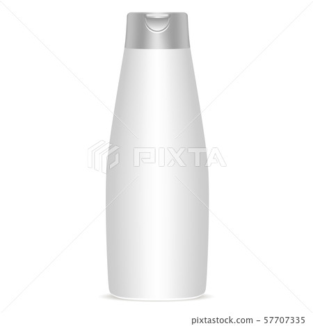 Shampoo Bottle Vector Oval Package. 3d Mockup Shampoo Bottle Vector Oval Package. 3d Mockup 57707335