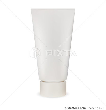 White Cream Tube. Realistic Cosmetic Package 57707436