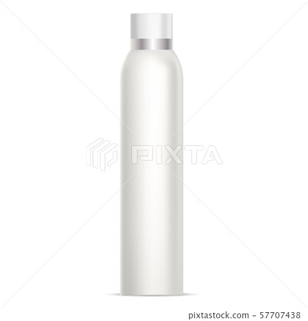 Hair Spray Bottle. Aluminum Cosmetic Tin Mockup 57707438