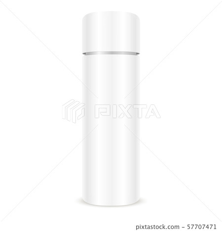 White Shiny Cosmetics Bottle. Shampoo Container. White Shiny Cosmetics Bottle. Shampoo Container. 57707471