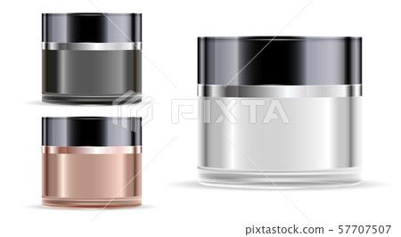 Cosmetic Jar. Glass Jar for Cream. Luxury Mockup. 57707507