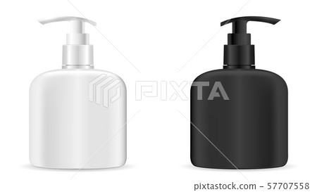 Pump Dispenser Bottle Set. Cosmetic Packing Mockup Pump Dispenser Bottle Set. Cosmetic Packing Mockup 57707558