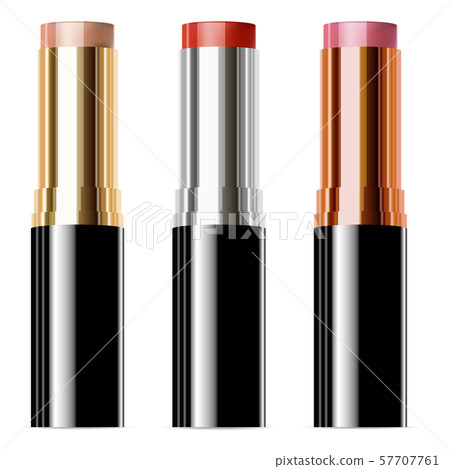 Lipstik Vector Mockup Set. Lipgloss Cosmetic Paint Lipstik Vector Mockup Set. Lipgloss Cosmetic Paint 57707761