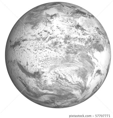 Frozen in Ice Earth planet with atmosphere 57707771